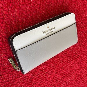 Kate Spade Staci Colorblock Large Continental Wallet Nimbus Grey